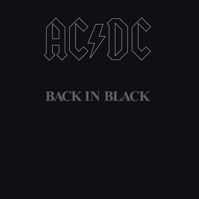 Back in Black - Álbum de AC/DC (1980) Portada