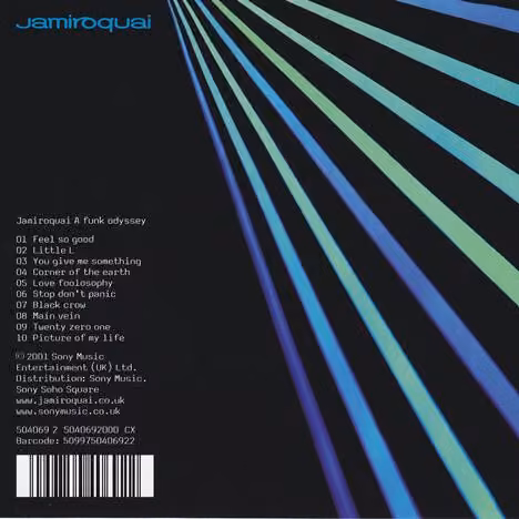 A Funk Odyssey - Álbum de Jamiroquai (2001) Contraportada