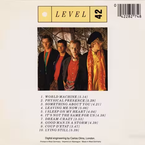 World Machine - Álbum de Level 42 (1985) Contraportada